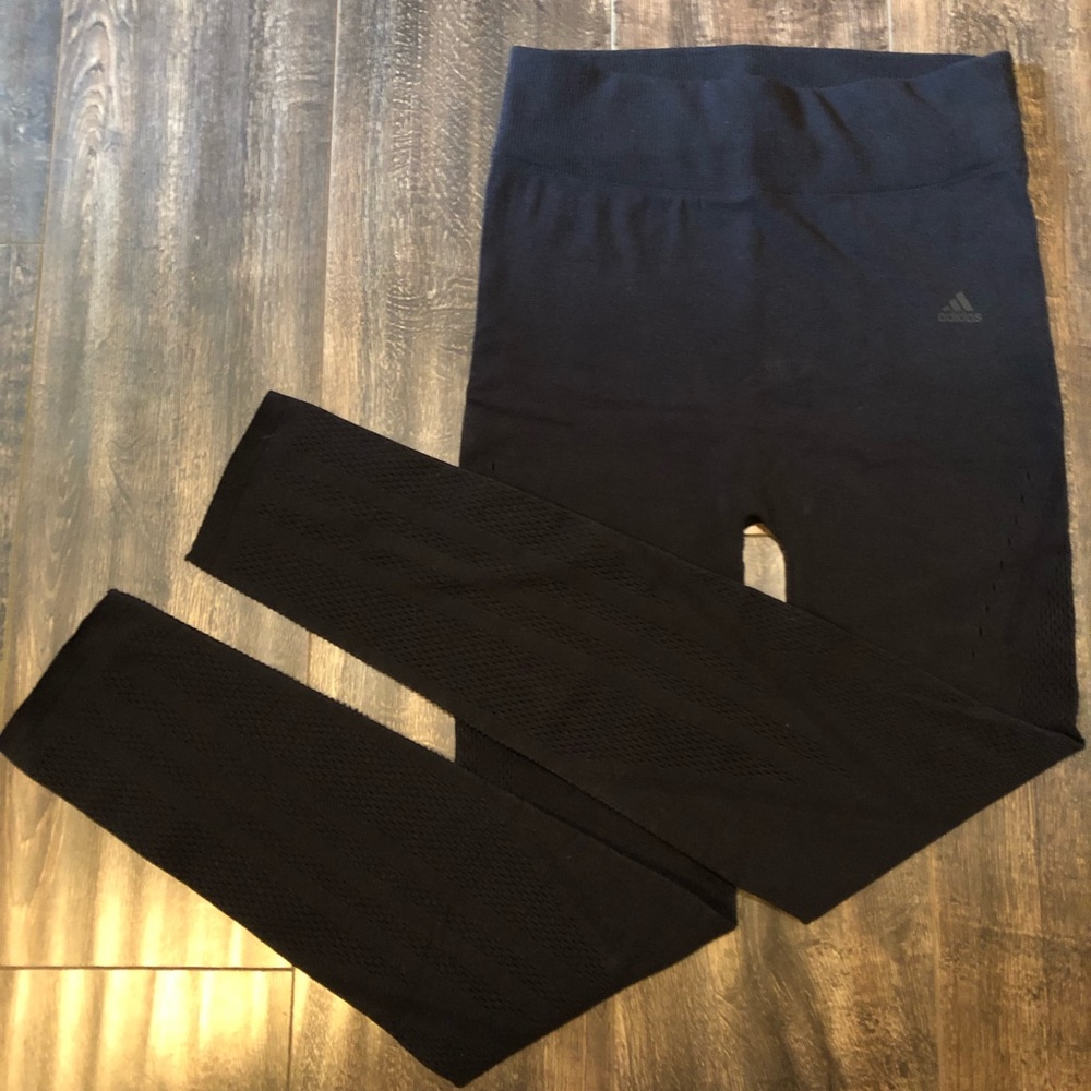 Adidas black later cut out tights